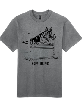 Unisex T-Shirt mit "Apportierendem Schäferhund